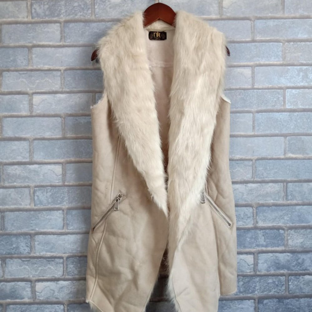 Faux fur vest